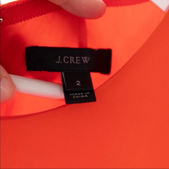 J. Crew 9am Super 120s Wool Pleated Cap Sleeve Dress size 2 - Red Orange - Picture 6 of 7